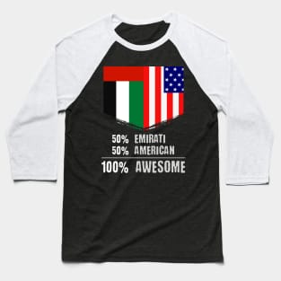 50% Emirati 50% American 100% Awesome Immigrant Baseball T-Shirt